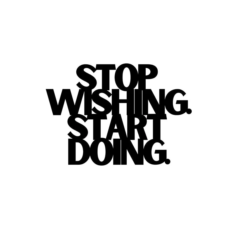 Stop Wishing Start Doing Iron Wall Accent media 3