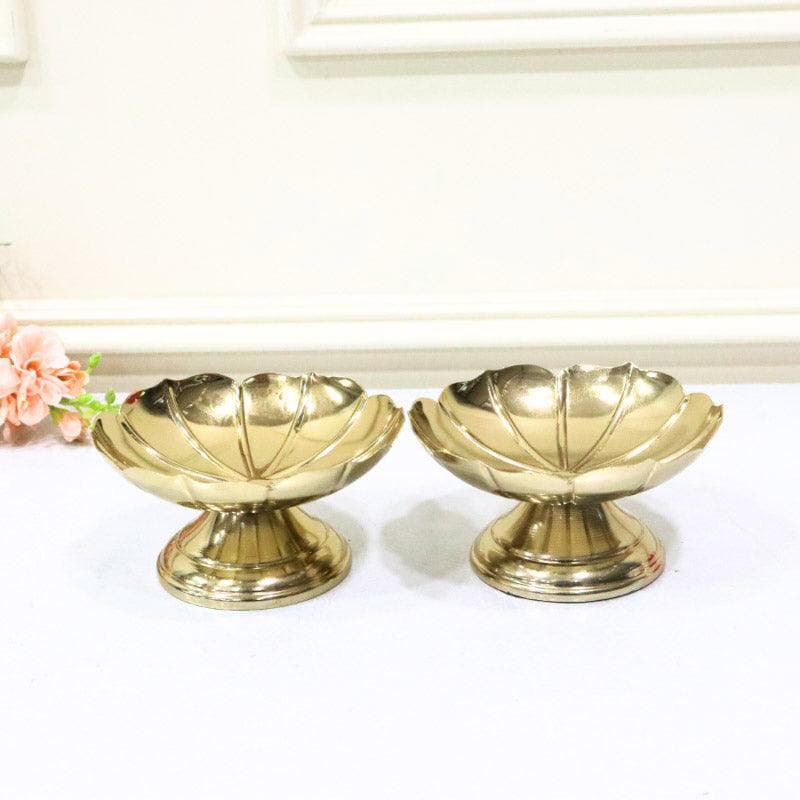 Yasha Floral Diya - Set Of Two