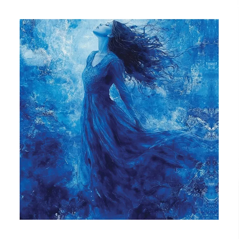 Blue Woman Canvas Wall Art media 3
