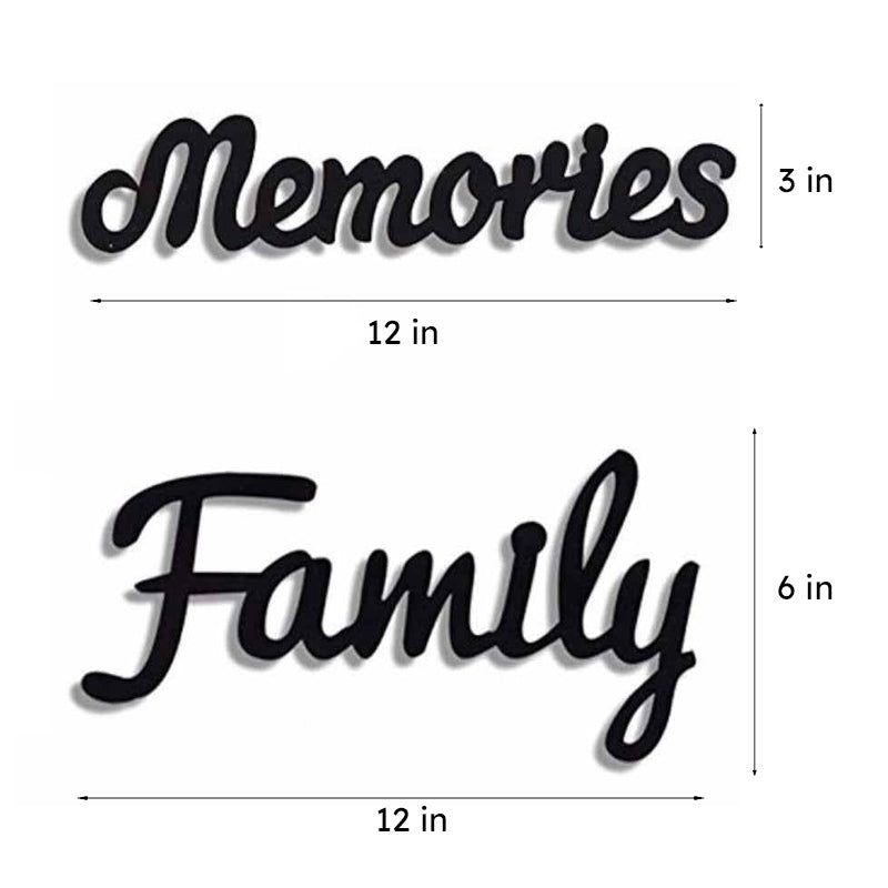 Family MDF Memories (Black) - Set Of Fourteen media 7