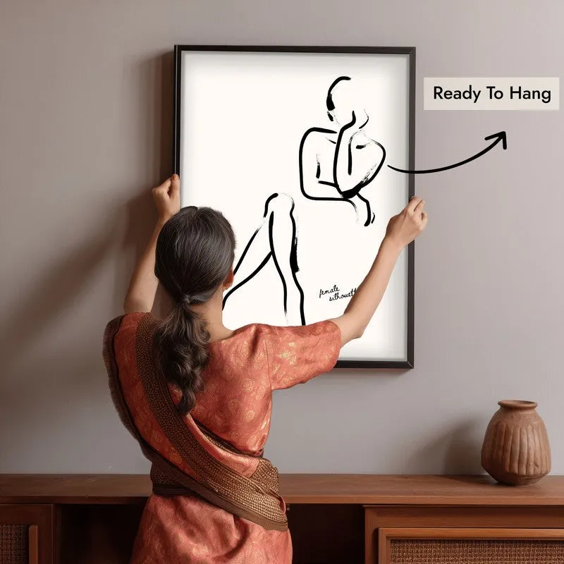 Unfolded Ease Canvas Wall Painting With Black Frame media 6