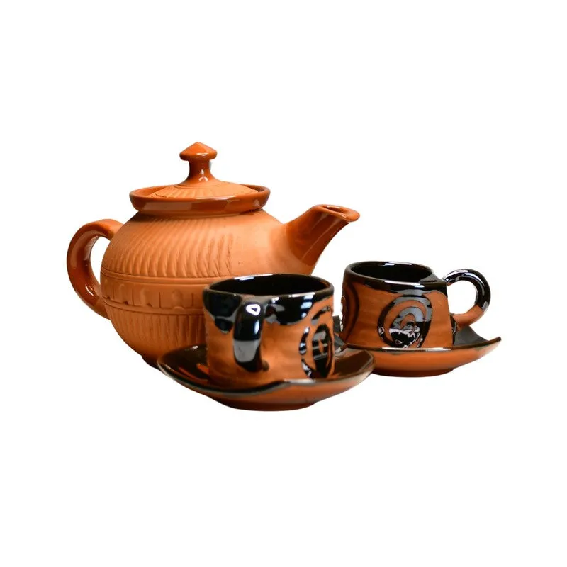 Zen Brew Terracotta Tea Set & Tea Pots - Three Piece Set media 3