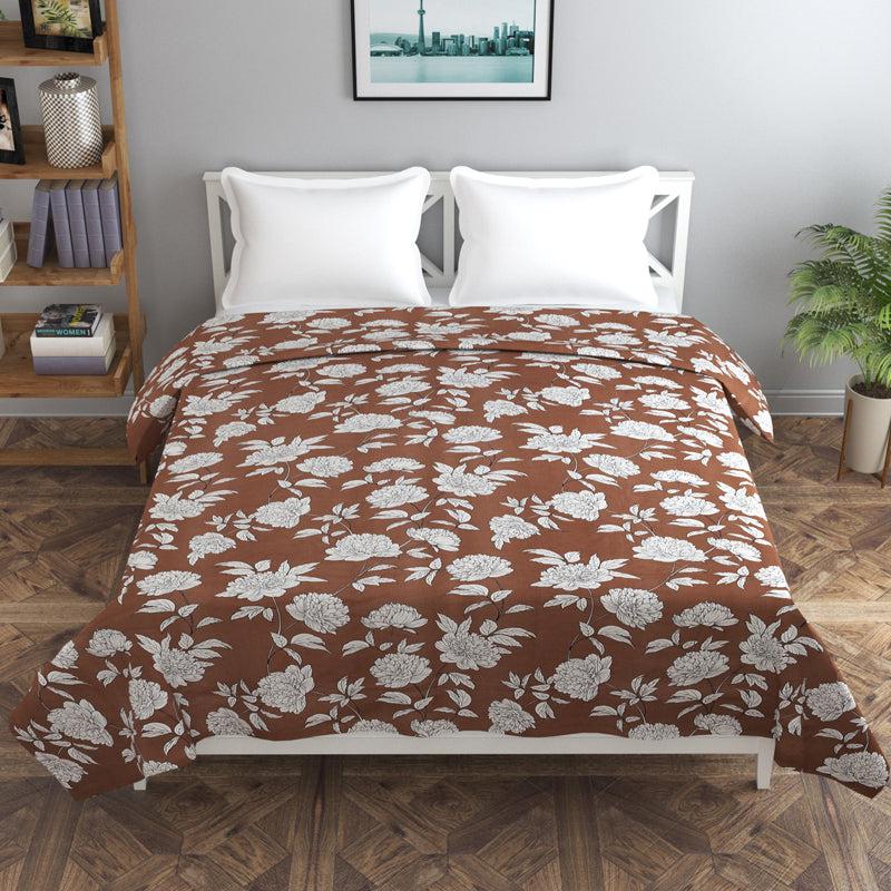 Dusky Garden Floral Cotton Duvet Cover - 210 TC media 3
