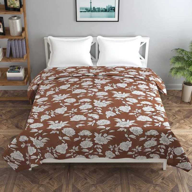 Dusky Garden Floral Cotton Duvet Cover - 210 TC media 3
