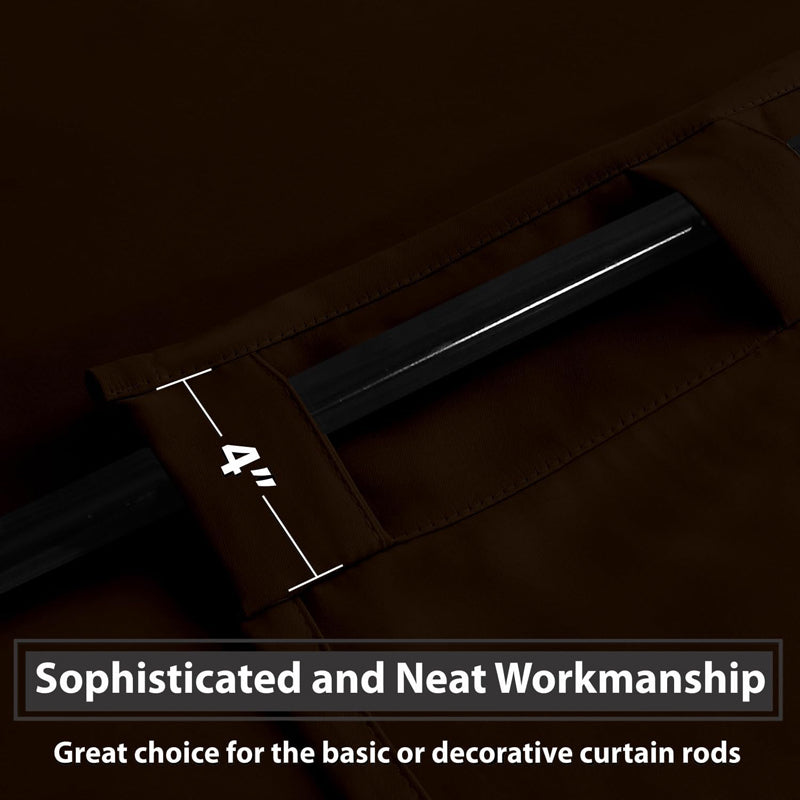 Serein Pleated Curtain Valance (Cocoa Brown) - Set Of Two media 3
