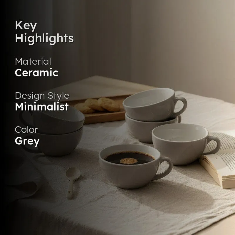 Urban Ceramic Tea Cup (240 mL Each) - Set Of Six media 2