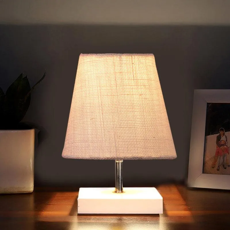 Alsa Jute Table Lamp - White media 1