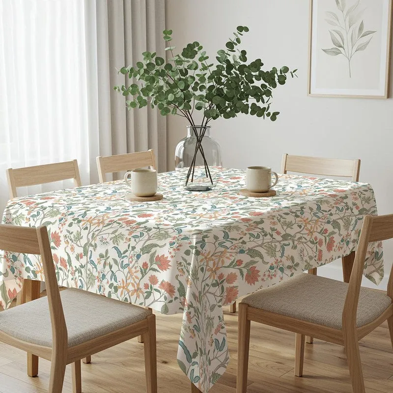 Urban Space Floral Multicolor Cotton Table Cover media 1