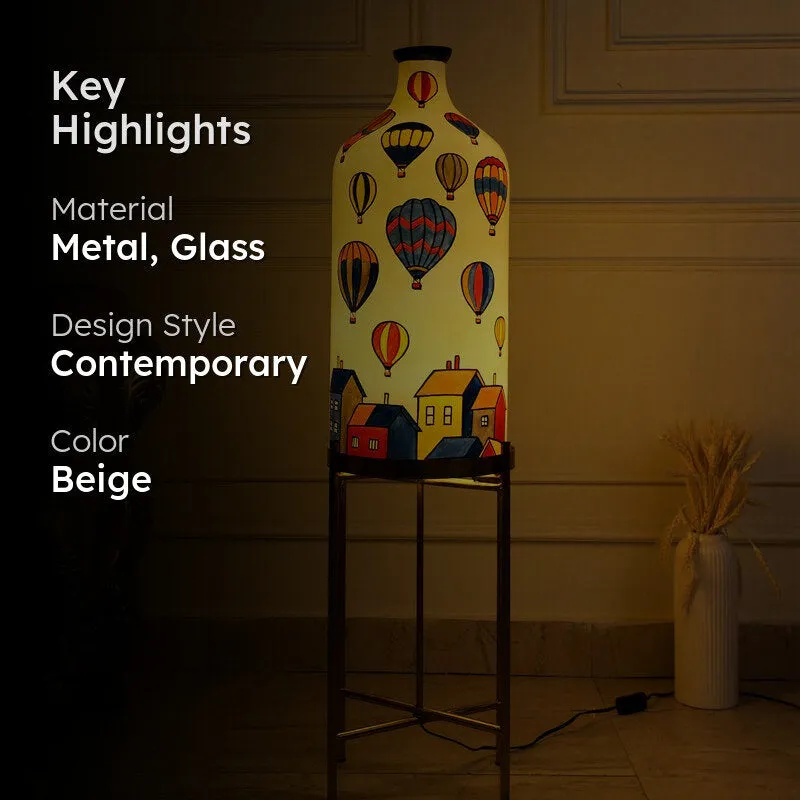 Dream Drift Hand Painted Glass Floor Lamp With Stand media 2