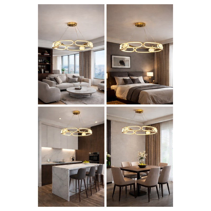 Celestial Loops Metal LED Ceiling Lamp media 8