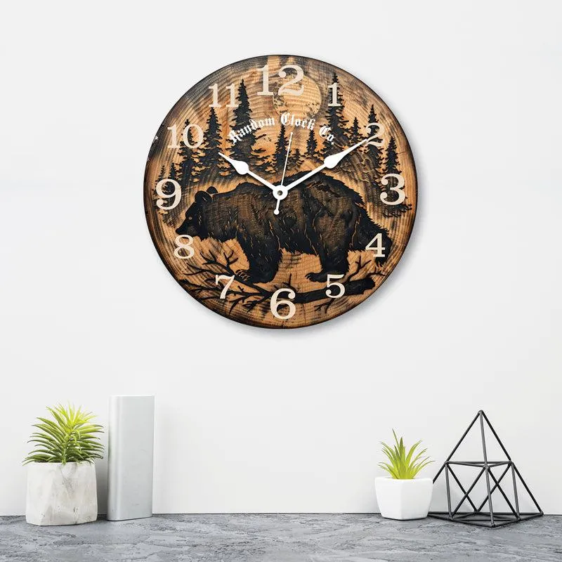 Ratiba Analog Wooden Wall Clock media 1