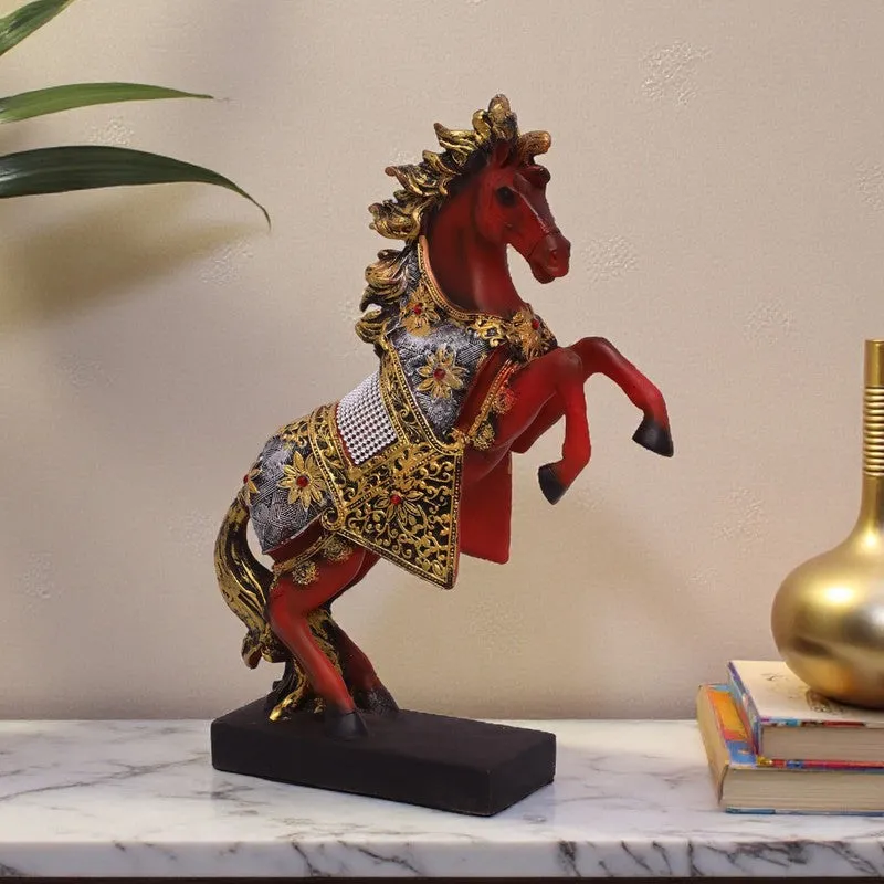 Majestic Rearing Horse Polyresin Showpiece (15 inches) media 1