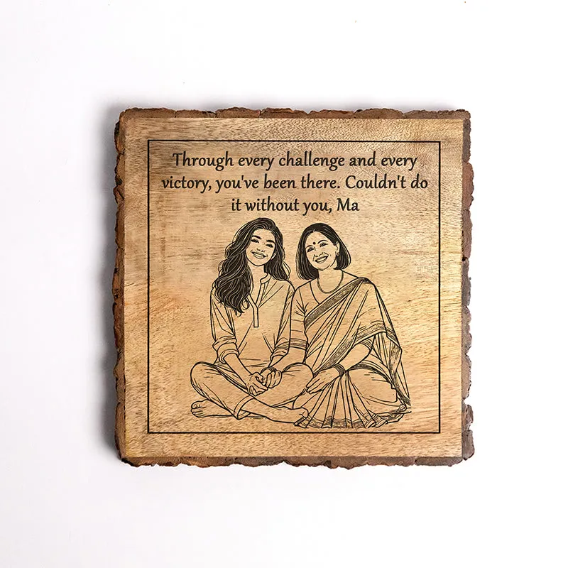 Couldn't Do It Without You Wood Showpiece - Square media 5