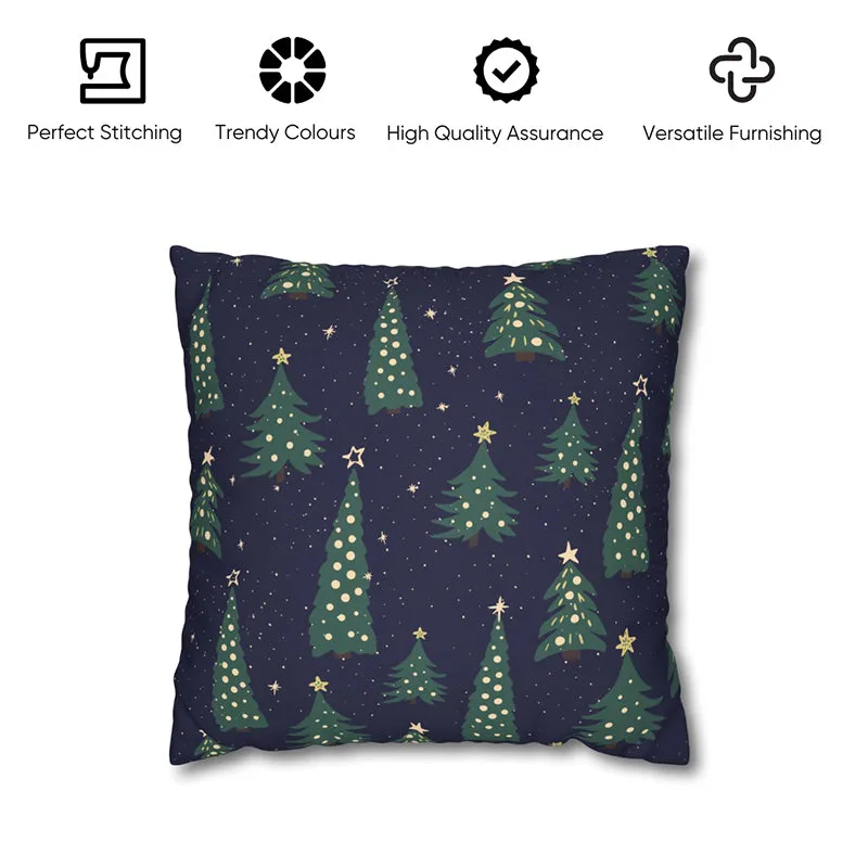 Starry Spruce Velvet Christmas Cushion Cover - Set Of Five media 6