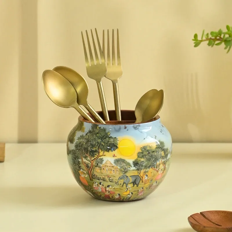 Villette Wooden Cutlery Stand - Ten Piece Set media 7
