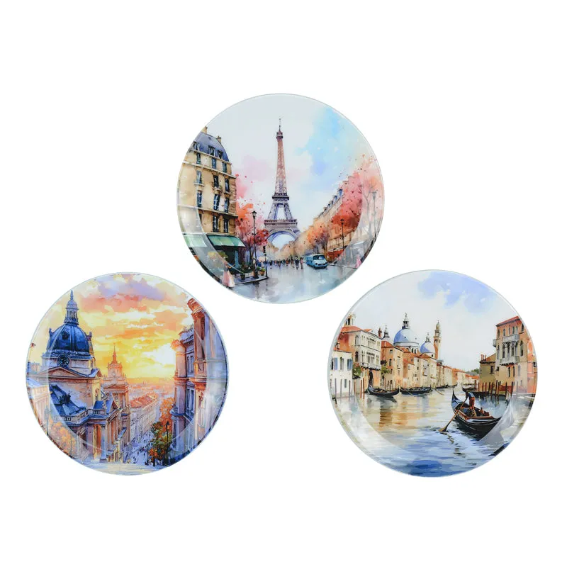 City Magma Wall Plate - Set Of Three media 3