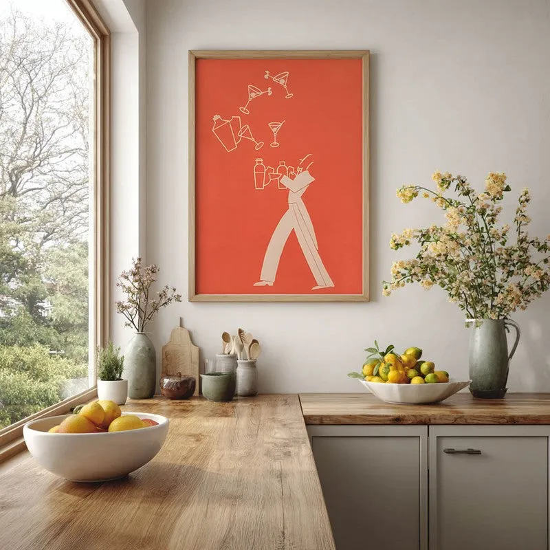 Tonic Juggler Archival Canvas Wall Art - Brown media 5