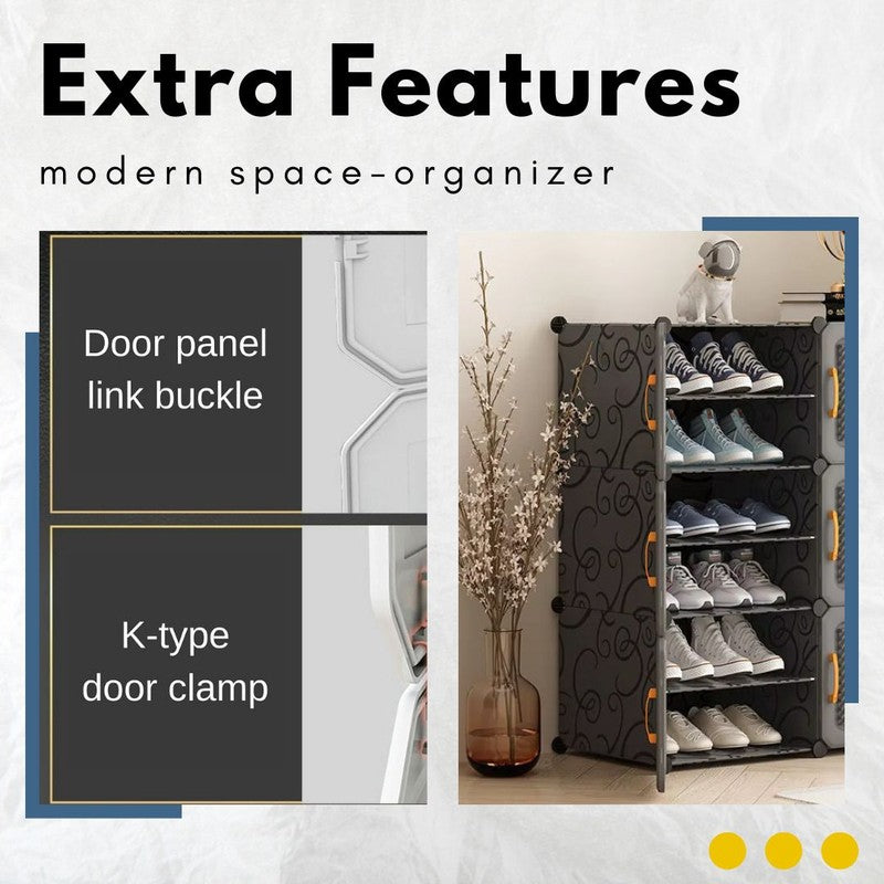 Everyday Grey Plastic & Metal Shoe Racks media 9