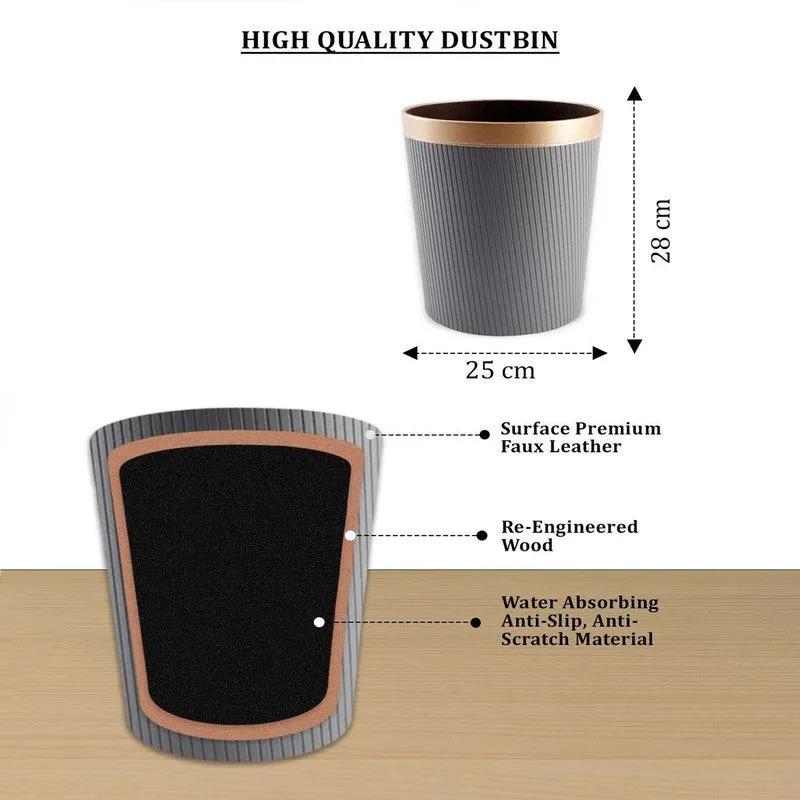 AarviDecor PureSpace Faux Leather Dustbin media 7