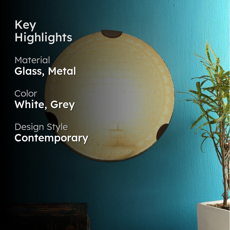 Garcia Glam Moon Glass & Metal Wall Lamp media 2