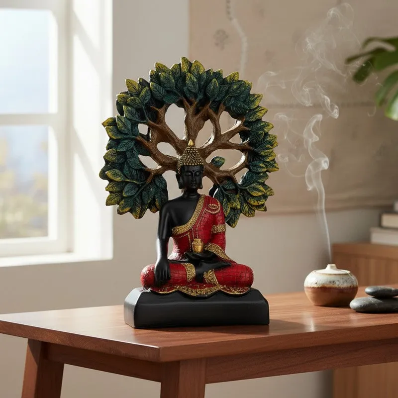 Zenroot Buddha Resin Idol - Black media 1