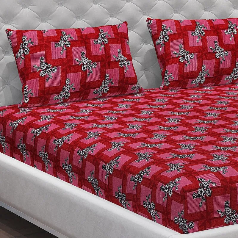 Monte Carlo Blossom Checks Bedsheet - 120 GSM media 5