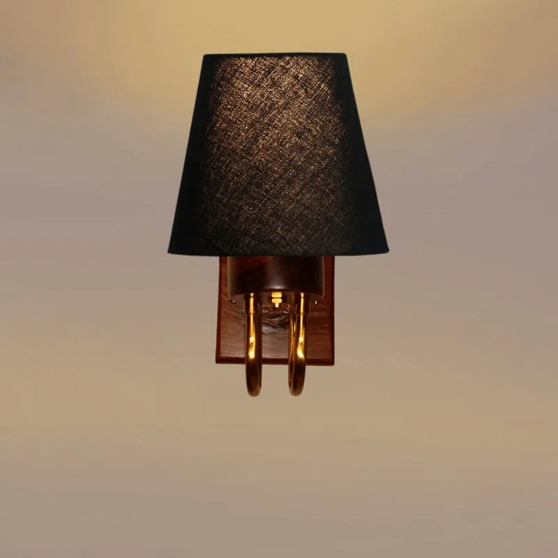 Gilded Arch Decorative Cotton Wall Lamp - Black media 5