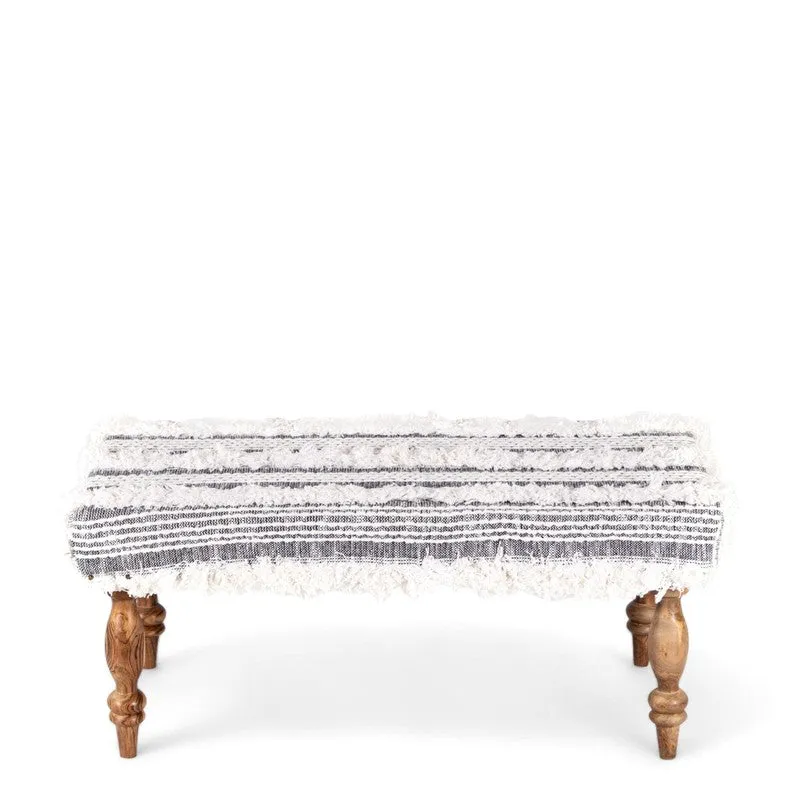 Cazro Sheesham Wooden Bench - Grey media 4