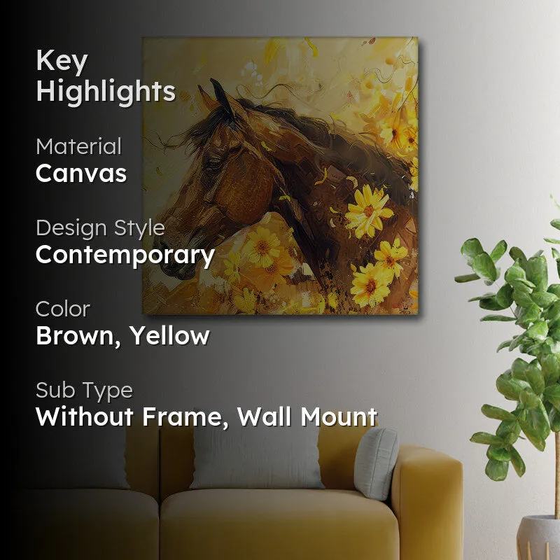 Garden Horse Canvas Wall Painting media 2