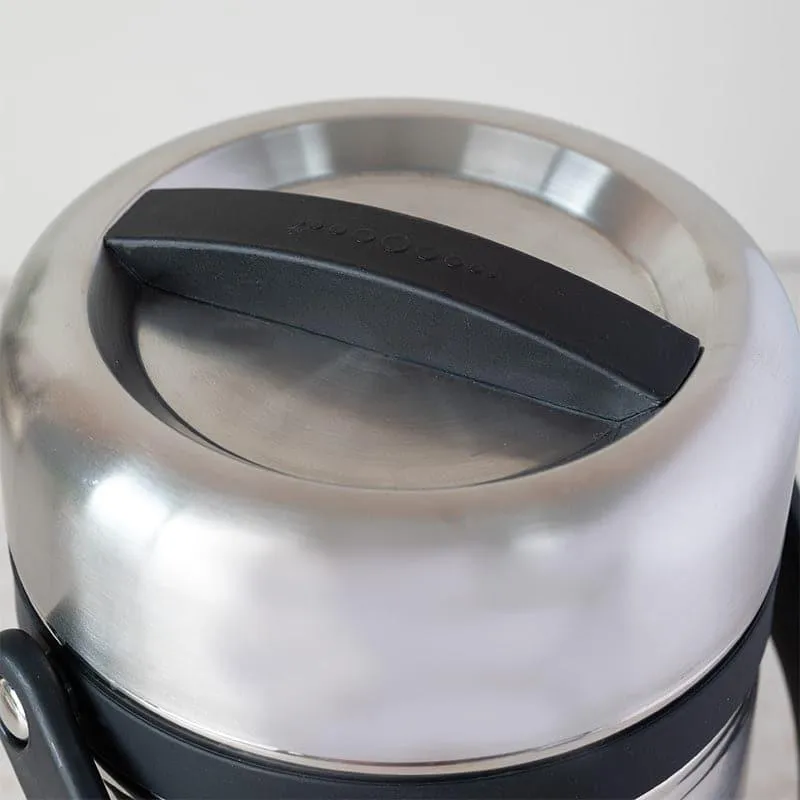 Cassa Insulated Lunch Box (Black,Silver) - 2500 ML media 10