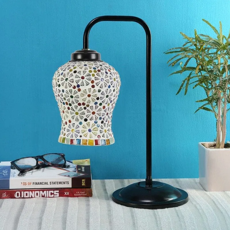 Mosaic Glow Arch Glass Table Lamp - Multicolor media 3