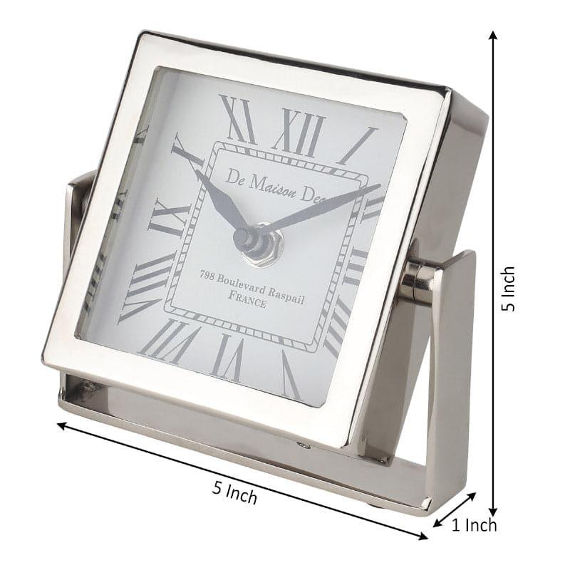 Curae Table Clock - Silver media 5
