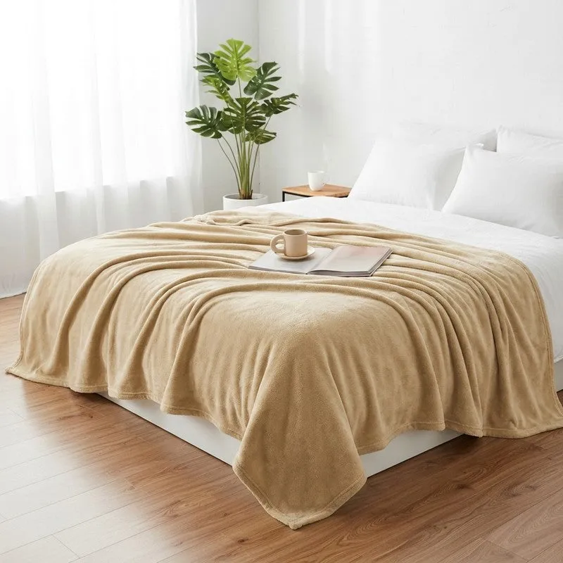 Soft Elite I Blanket(Beige) - 220 GSM media 1