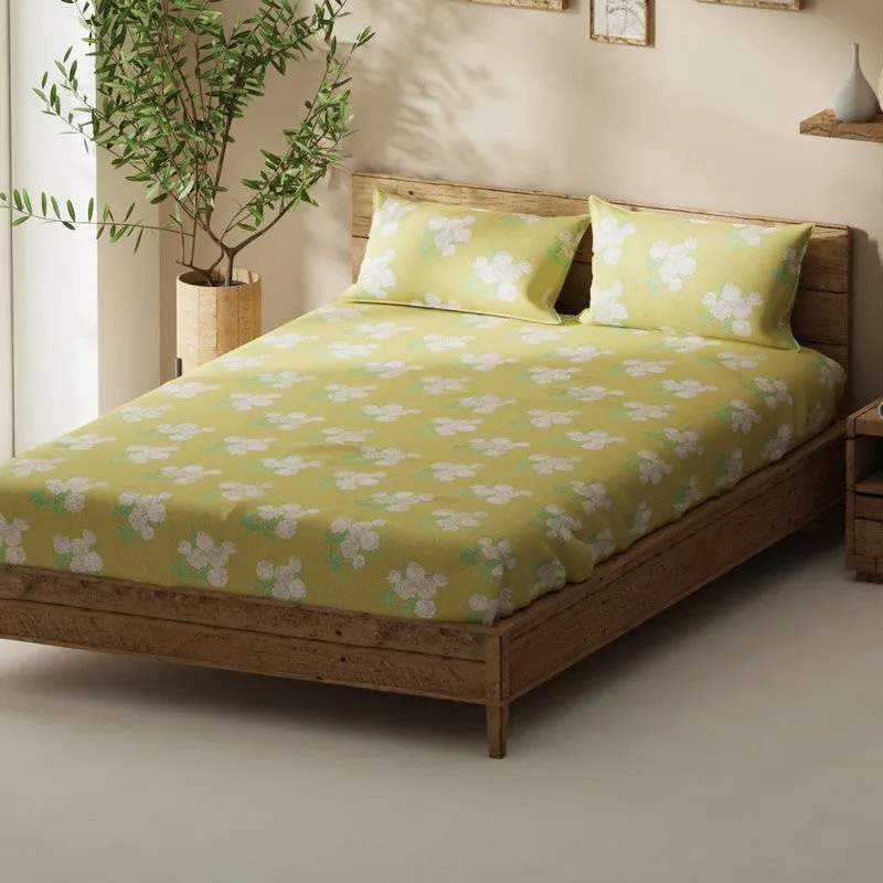 Harven Bedsheet (Yellow) - 115 GSM media 1