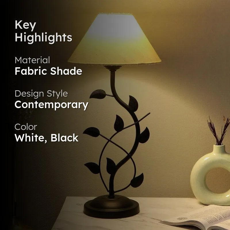 Leapo Vine Fabric Table Lamp - White,Black media 2