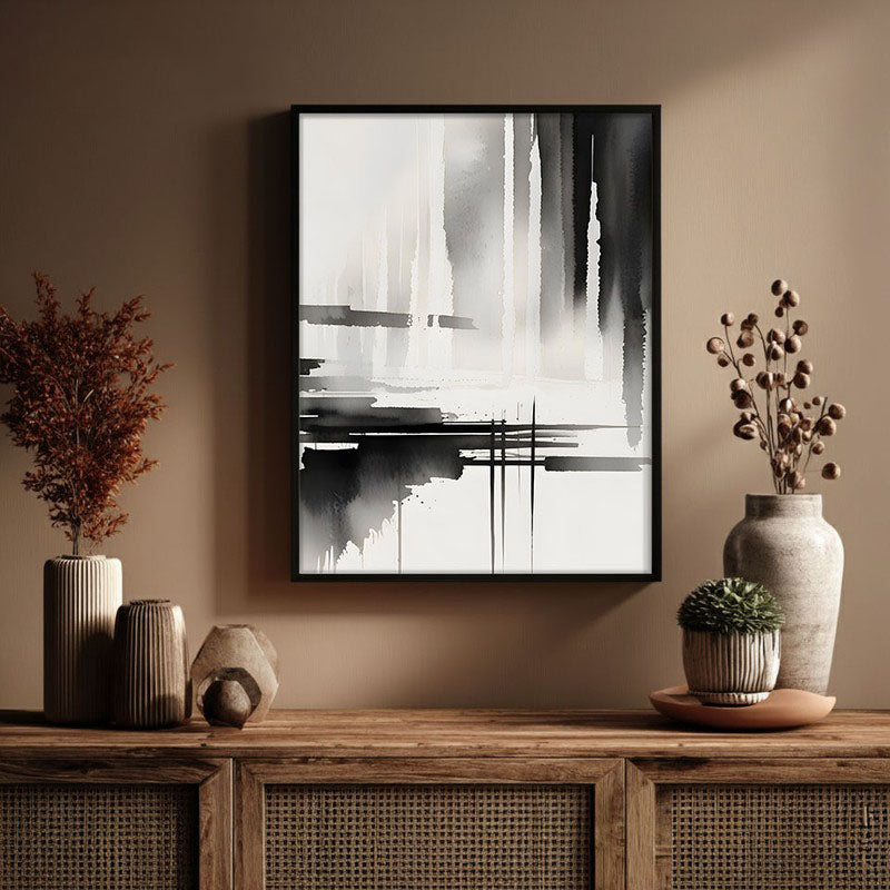 Ink Migration Framed Canvas Wall Painting media 3
