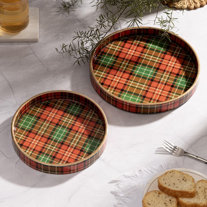 Festive Fir Serving Tray - Set Of Two