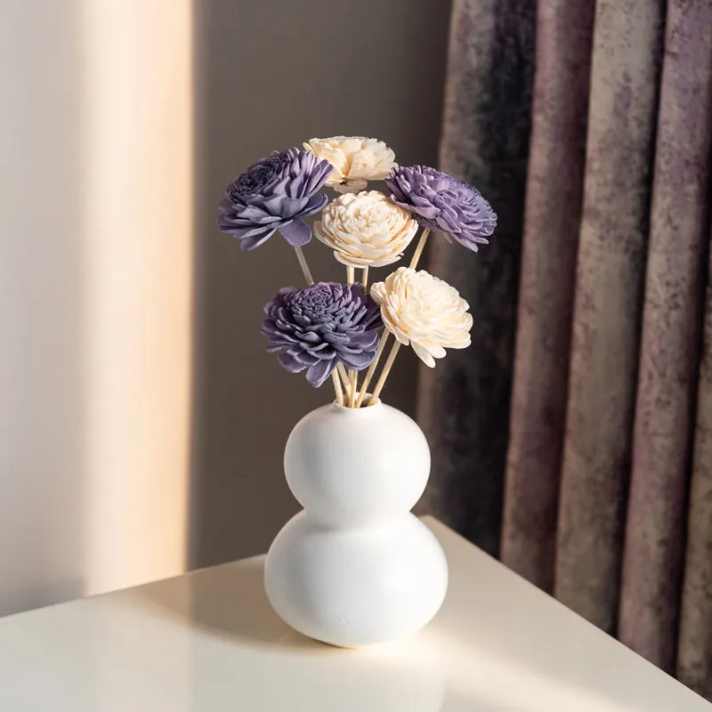 Estar Solawood Flower Sticks (Ivory & Purple) - Set Of Ten media 3