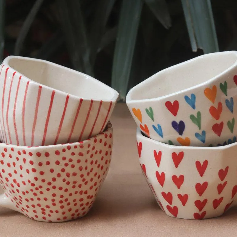 Clira Ceramic Tea Cup (200 mL Each) - Set of Four media 4