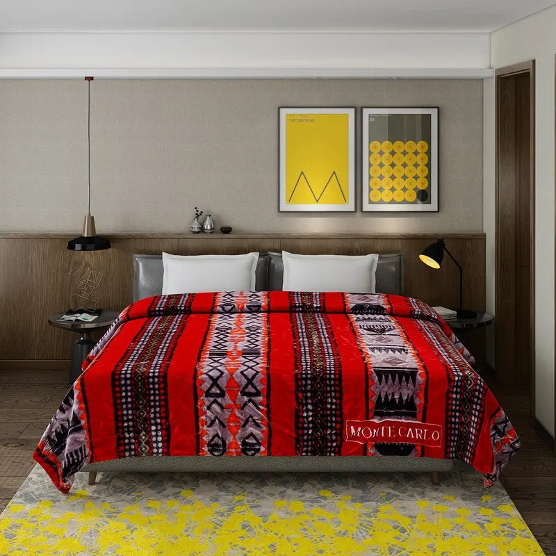 Monte Carlo Crimson Harmony Blanket - 757 GSM media 5