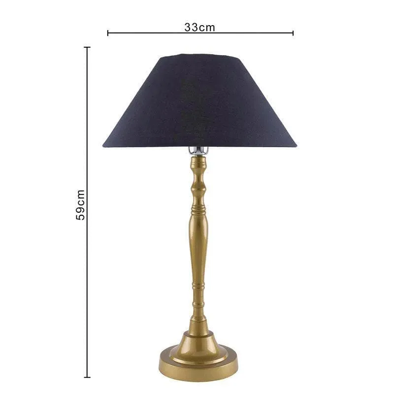 Imperial Gold Fabric Table Lamp - Gold,Black media 5