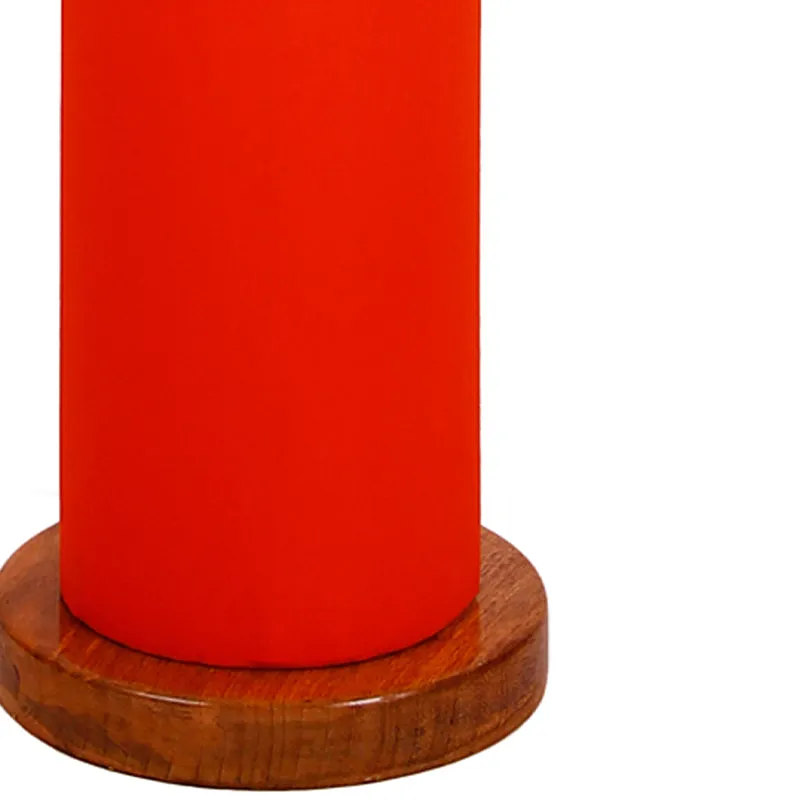 Agia Wooden Tower Floor Lamp With Jute Shade - Orange media 3