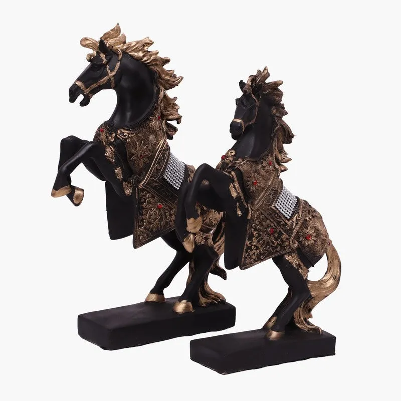 Imperial Horse Polyresin Showpiece - Set Of Two media 4