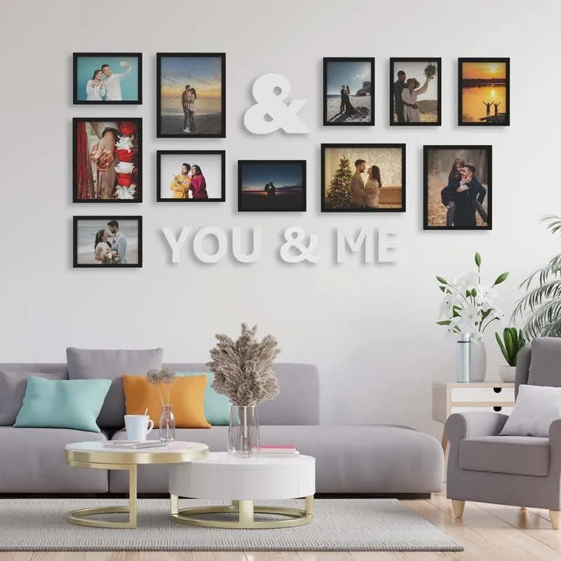 You and Me Photo Frame Collage - Set Of Eleven media 1