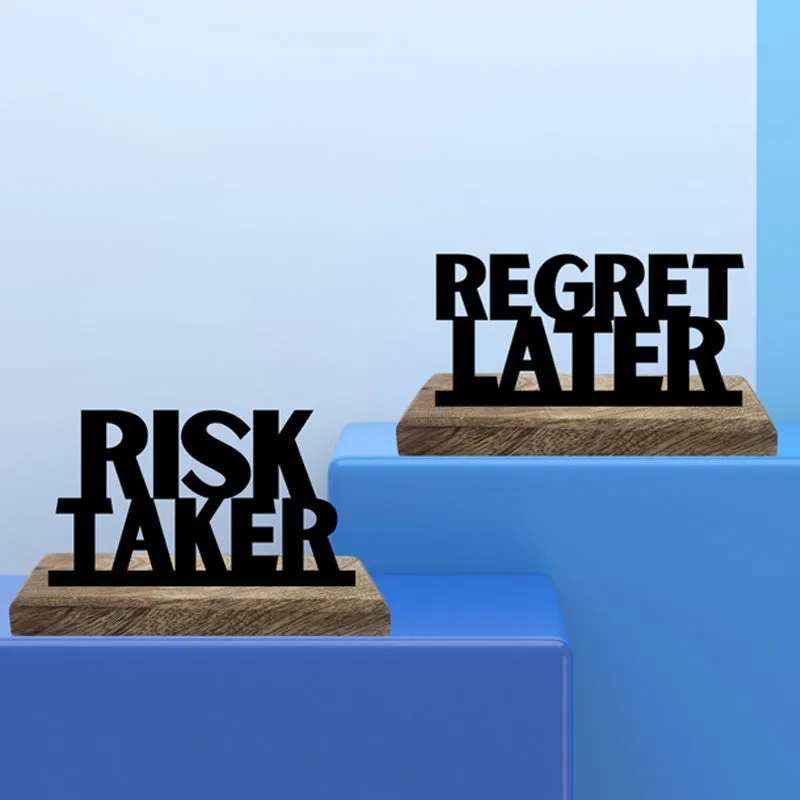 Regret Later Typography Showpiece - Set Of Two media 3