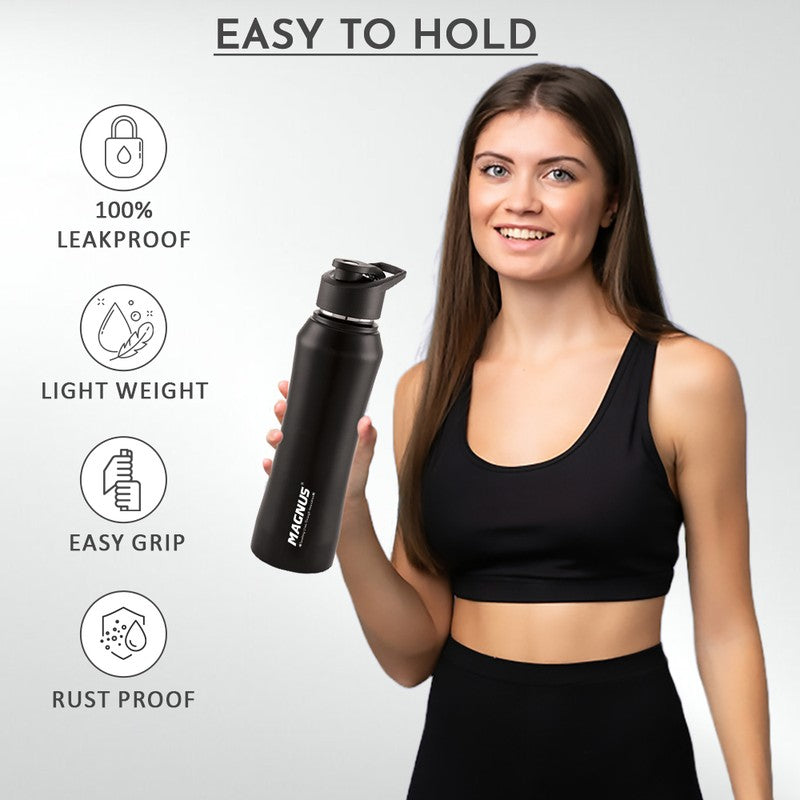 Fluxa Stainless Steel Water Bottle (Black) - 1000 mL media 10