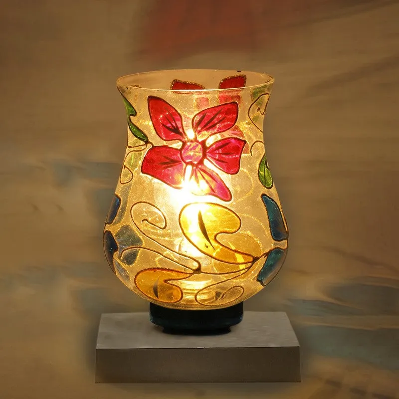 Auralix Mosaic Glass Table Lamp With Wooden Base - Multicolor media 8