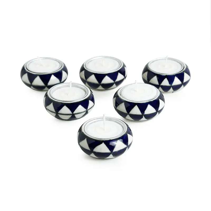 Blue Balance Tealight Candle Holder - Set Of Six media 3