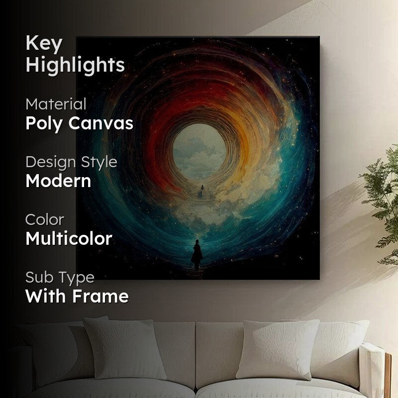 Other-Worldly Tunnel Poly Canvas Wall Painting media 2