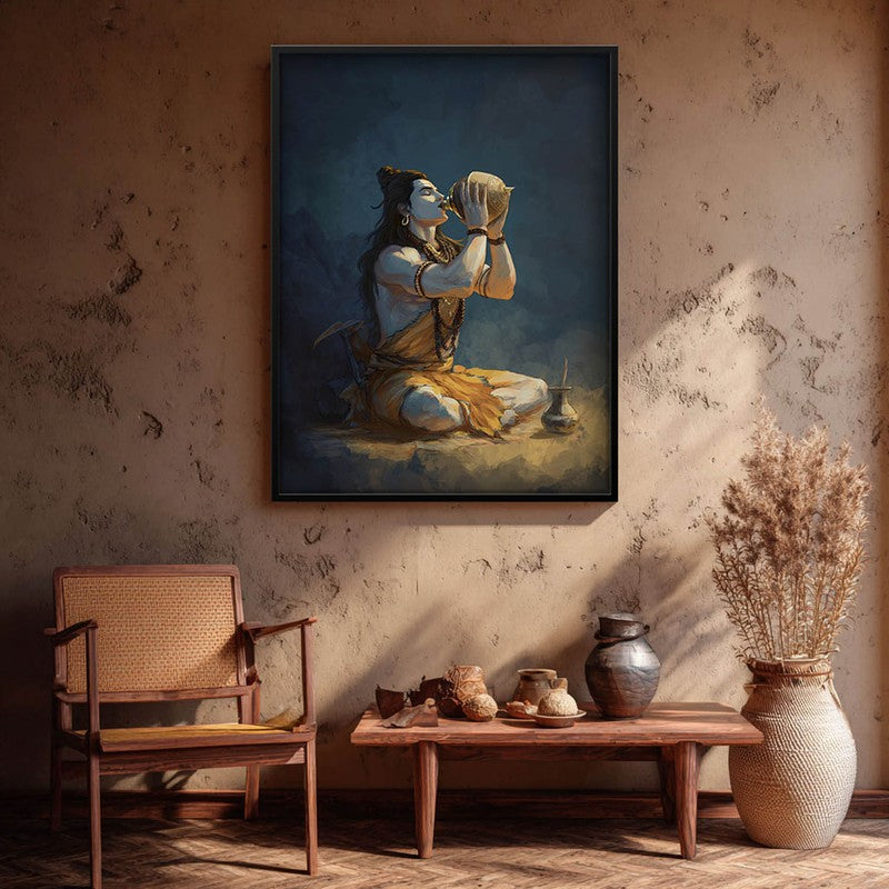 Lord Shiva with Kamandalu Divine II Archival Paper Wall Art